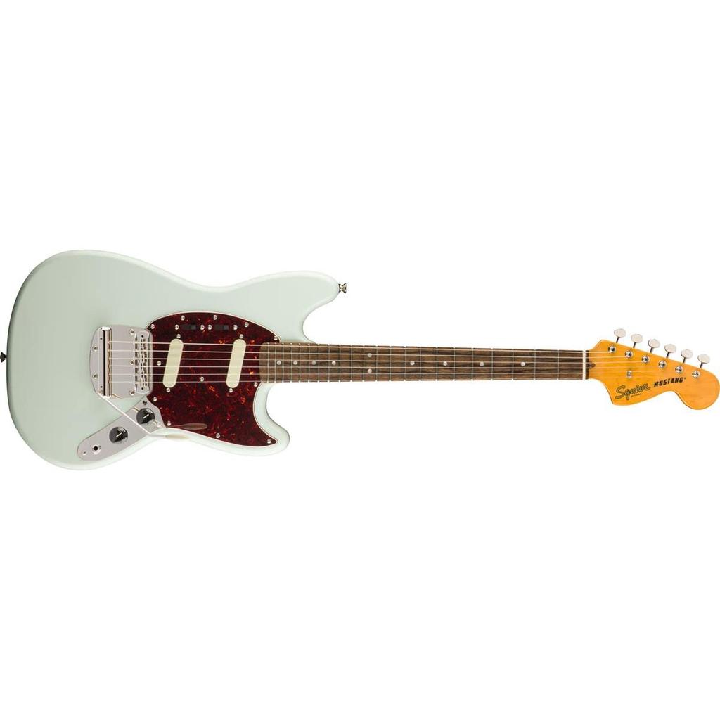 Электрогитара Squier by Fender Classic Vibe Laurel Sonic Blue с мягким футляром '60s Mustang®, накладка грифа,