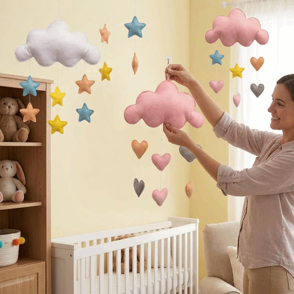 Heart/Star Design Cloud Hanging Decor Nordic Style Wall Hanging Pendant Photo Props