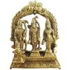Антикварная латунная статуэтка Господа Рамы Дарбара | Размеры изделия - 3,0x1,0x3,2 дюйма