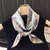 Elegant And Simple Hair Bundle, Double-Layer Scarf, Decorative Silk Scarf, Commuting Spring And Summer Diagonal Neck Protector, Versatile Scarf