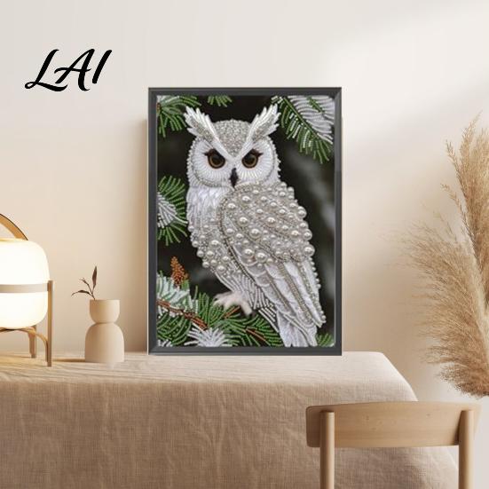 Beginner Diamond Art Owl Kit for Adults Beginners DIY Pearl Painting Rhinestone