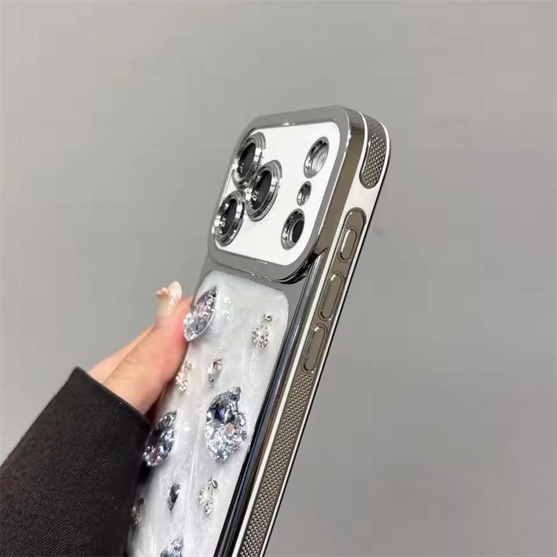 Роскошный Электроplated Модный Чехол для Телефона с Вишней KT для iPhone 17 Pro Max 15 14 13 16 Pro Max Fundas Милые Чехлы Защитная Крышка