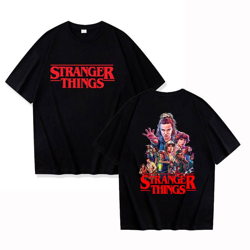 Унисекс летняя футболка с коротким рукавом Stranger Things, Большие размеры XXS-4XL, Эксклюзив для трансграничной торговли