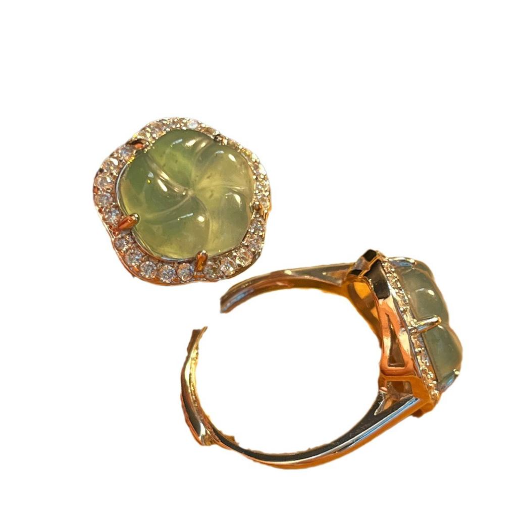 Natural Jadeite Ring, Real Shot.