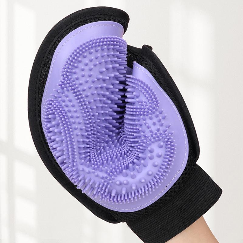 Pet Bath Massage Gloves Cat Hair Deshedding Brush Remover Brush For Animal Gloves Dog Comb For Cats Bath Clean Massage
