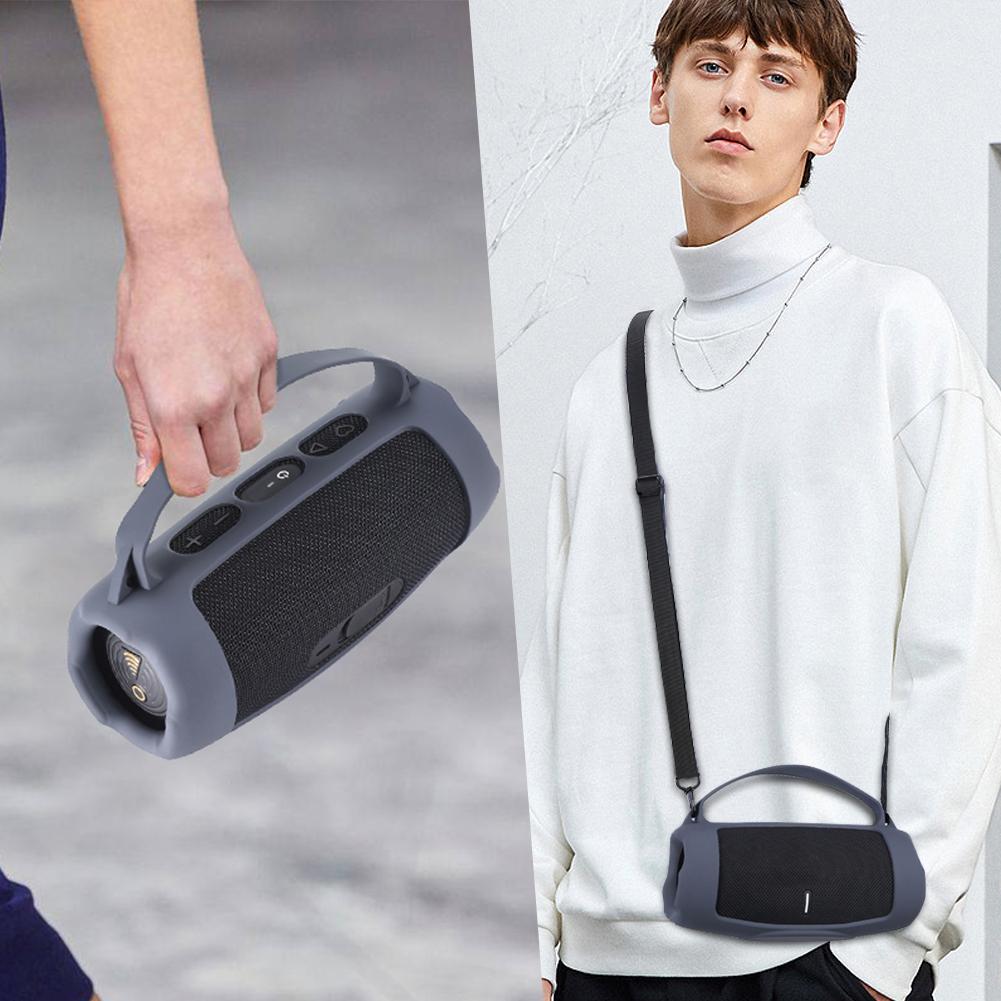 Силиконовый чехол-накладка Водонепроницаемый защитный чехол Противоударный с плечевым ремнем для JBL Charge 5 Wi-Fi и JBL Charge 5 Speaker