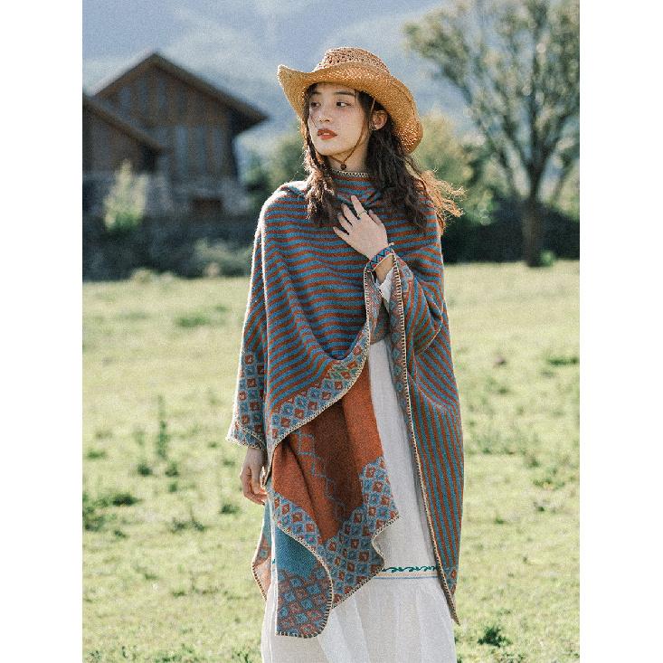 Дышащая, теплая и универсальная домашняя, осенне-зимняя женская шаль для путешествий, толстый плащ, одеяло с кондиционером