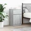 VidaXL Bedside Tables 2 Pcs Sonoma Grey 39x35x65cm Engineered Wood, Bedside Cabinet, Side Table, Bed Cabinet, 861330
