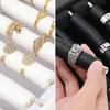 Подставка для колец из искусственной кожи с защитным чехлом. Профессиональный органайзер для колец для хранения и демонстрации.