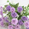 20 Heads Carnation Bouquet Artificial Flowers Bride Wedding Home Decoration Fake Flowers Faux