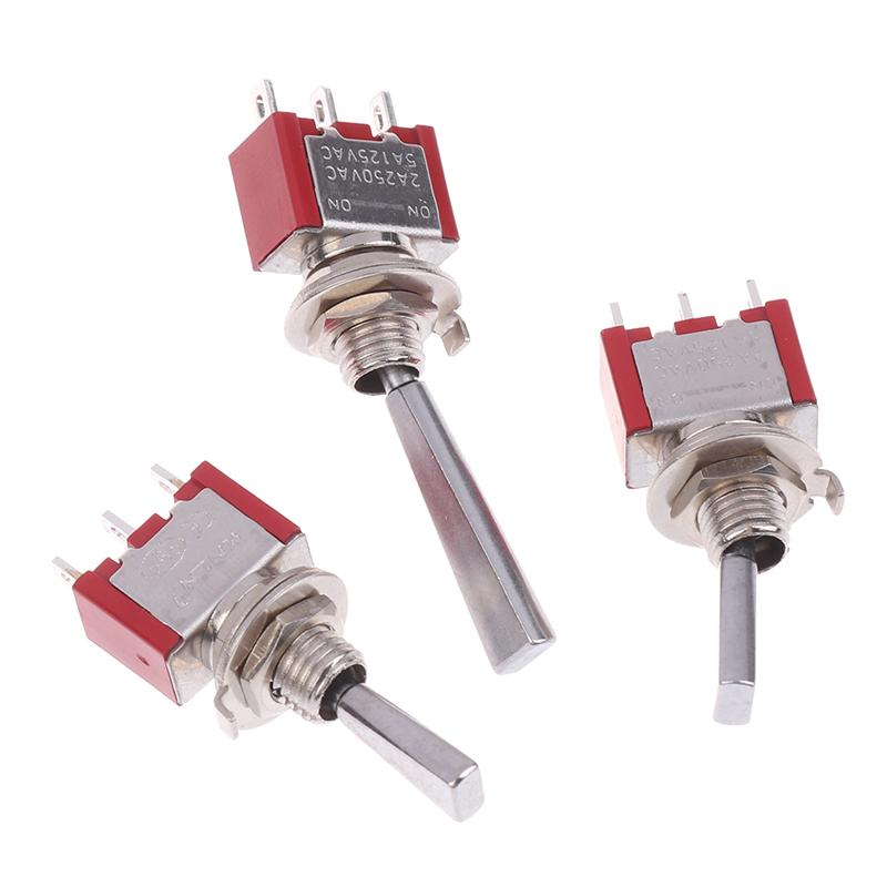 Тумблер 3-контактный 3/2 положения Самофиксация/Самовозврат Вкл Выкл Вкл Dpdt Spst Dpst 5A 125Vac 2A 250Vac Фиксация Плоская ручка