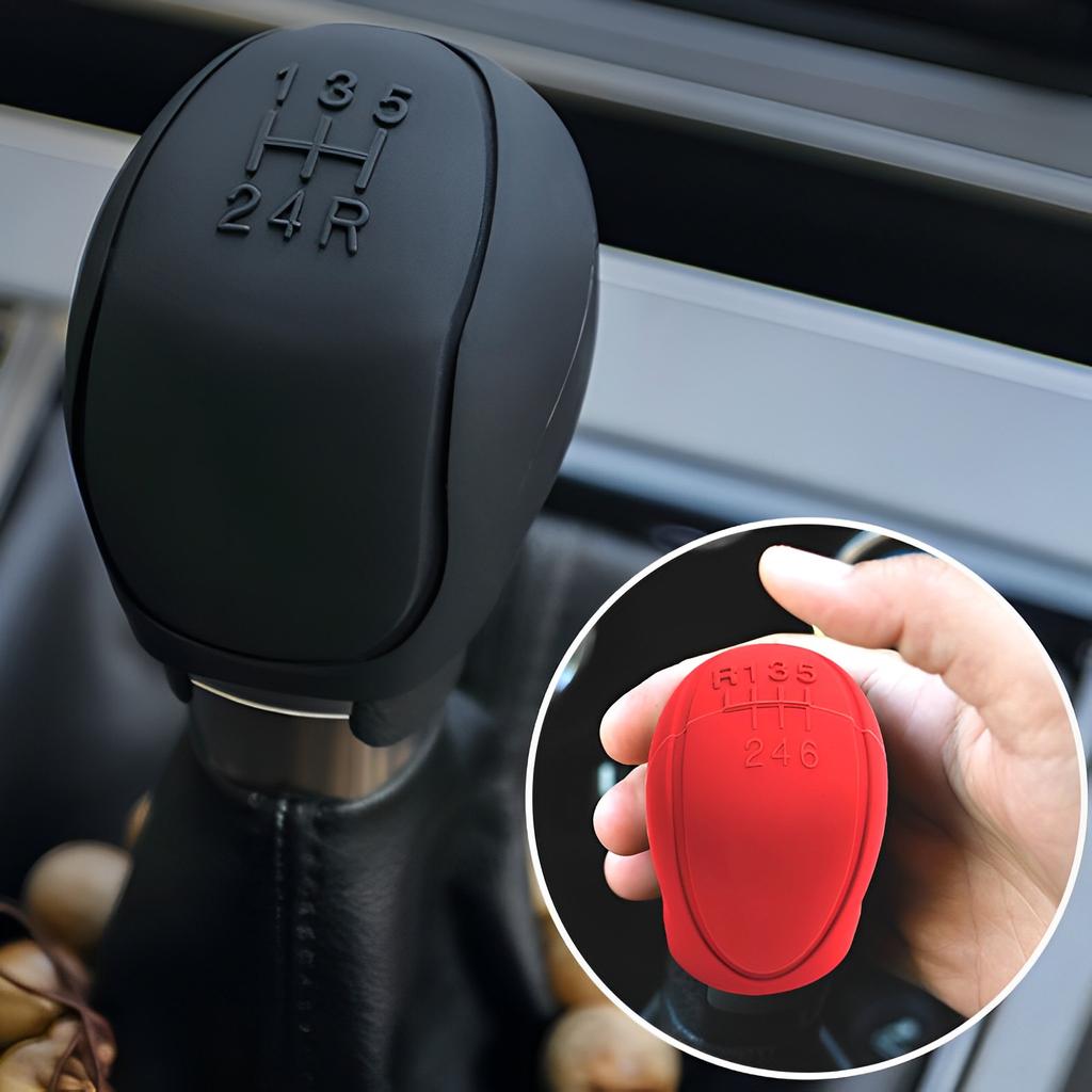 Universal Car Silicone Gear Shift Knob Cover Non-Slip Collars Gear Shift Non-Slip Grip Handle Protective Covers Car Accessories
