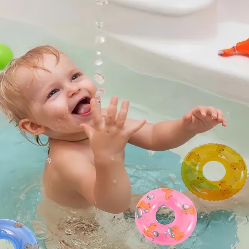 10 шт. Мини плавательный круг игрушка для ванны надувной круг для бассейна игрушки игрушка для ребенка забавная кукла плавающая резиновая ванна надувные игры