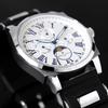 Salvatore Marra Men's Moon Phase Watch, Model SM22105, Multi-Calendar, Rubber & Steel Strap, Limited Edition, Roman Numerals