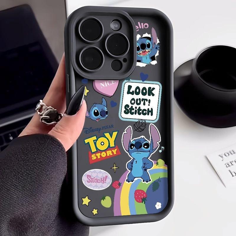 Чехол для мобильного телефона Stitch Apple 14/15 iPhone13Pro/12 противоударный Xsmax мягкий чехол новый наждачный