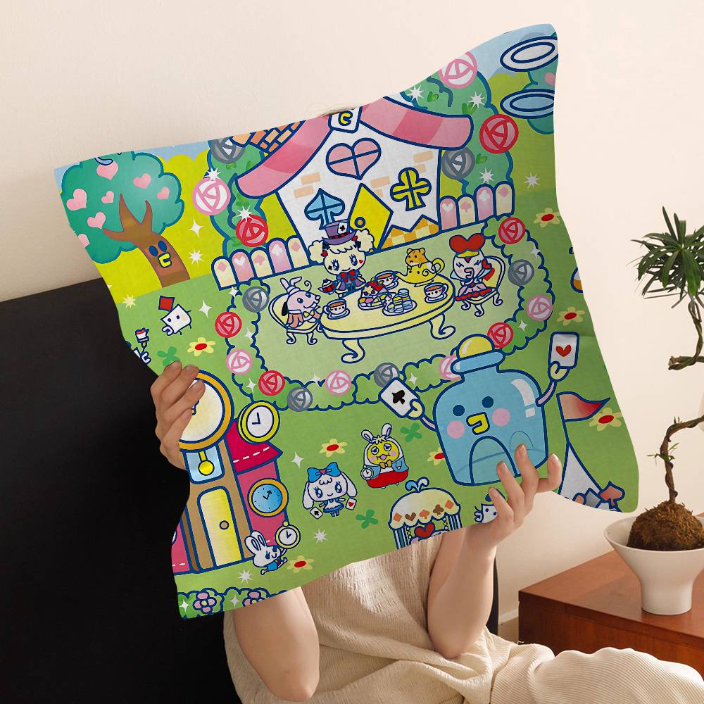 Classic T-Tamagotchi Cut Friend Game 45*45Cm Cushion Cover Pillow Cover Decor Pillowcase Home Pillowcase For Couch Pillow