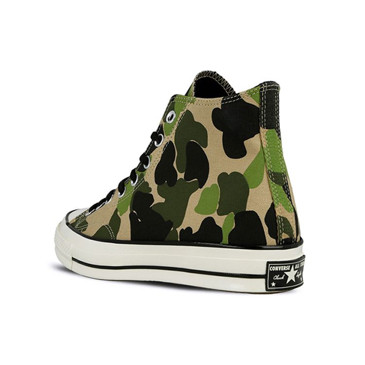 Converse Chuck 70 Hi Archive Prints - Camo Unisex Sneakers Green Candied-Ginger Piquan 163407C