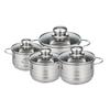 Set of 4 PFAS-free Stainless Steel Pots 14, 16, 20 and 24 Cm Brillant Ref. 9802550