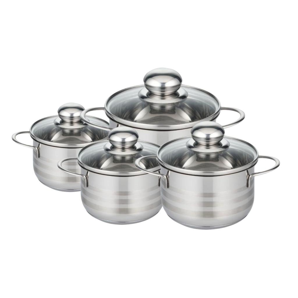 Set of 4 PFAS-free Stainless Steel Pots 14, 16, 20 and 24 Cm Elo Brillant Ref. 9802550