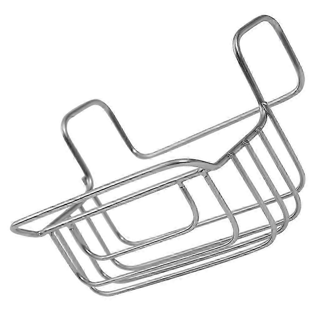 Stainless Steel Sponge Holders Kitchen Sink Sponge Holder Bathroom Use Dish Cloths Drainage Storage Hanging Basket 15.3X13X10CM 1Pack