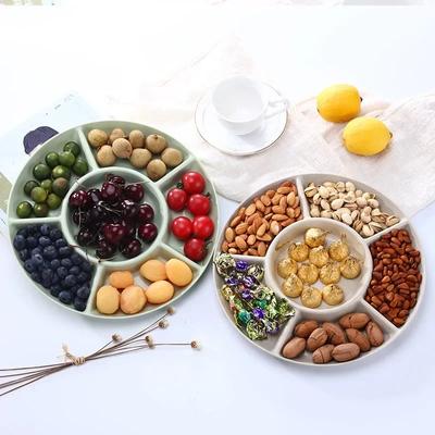 1 шт. поднос для хранения продуктов, блюдо для орехов, конфет, закусок, сервировочное блюдо, разделенное на тарелку для закусок из сухофруктов, сервировочное блюдо для вечеринки