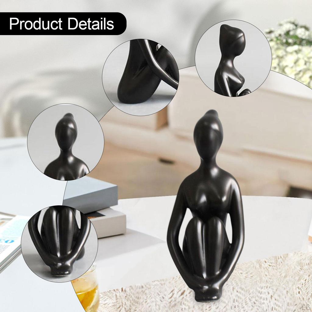 Маленькая фигурка, поза, фигурка, современная коллекция, сувенир, сидящая скульптура, керамическая статуэтка для спальни