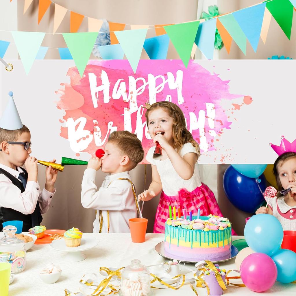 4 Pcs Sublimation Banners Blank, 2x6 Feet Large White Polyester Oxford Cloth Banner with Hanging Ropes, DIY Sign Banners for Painting, Writing,