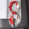 2021 Fashion 70*70cm Square Women Cat Anchor Silk Shawl Scarf Office Lady Hair Neck Headband Foulards Headcloth Muslim Hijab