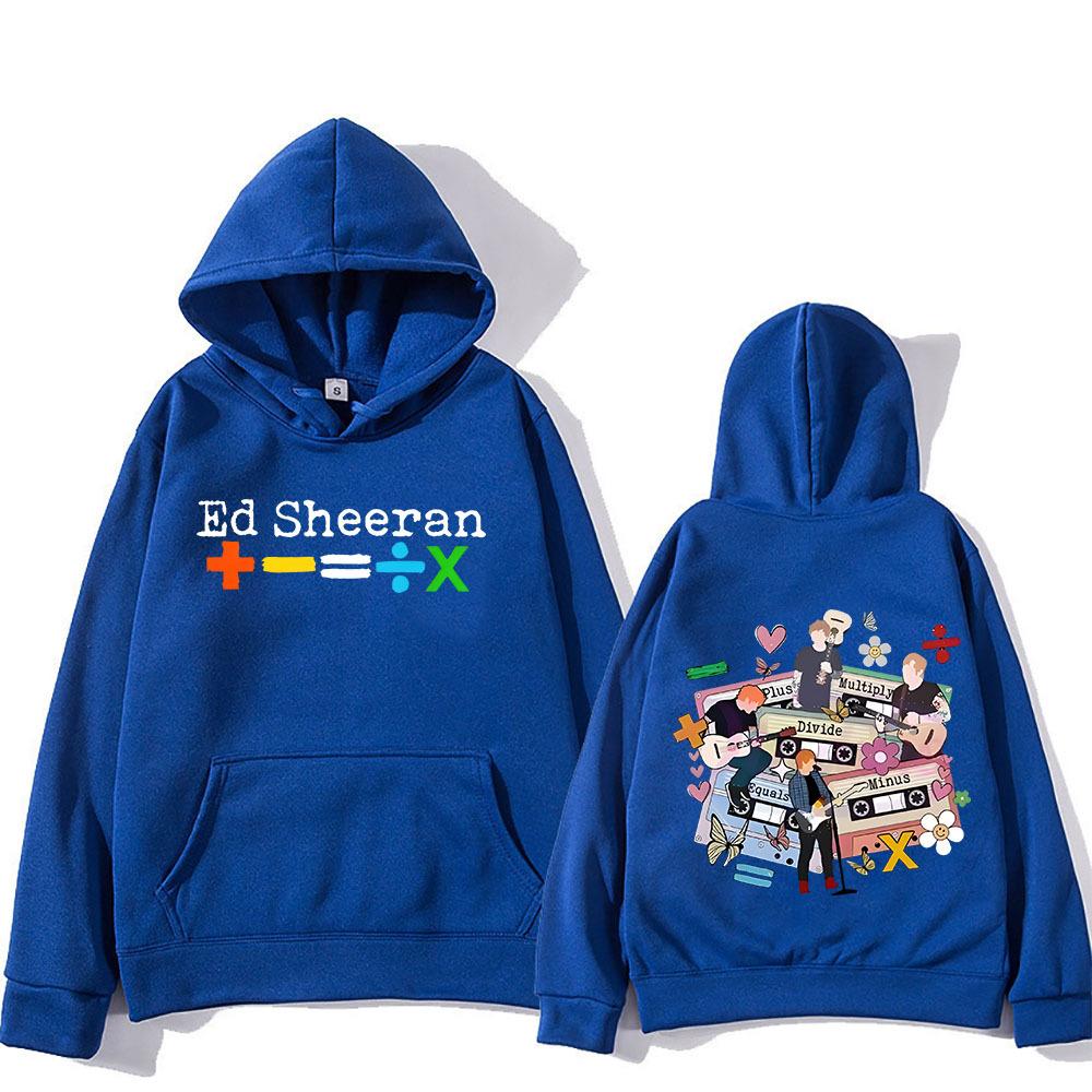 Худи Ed Sheeran Tour с двусторонней печатью в стиле ретро-хип-принт, мужская флисовая толстовка, винтажное худи для мужчин