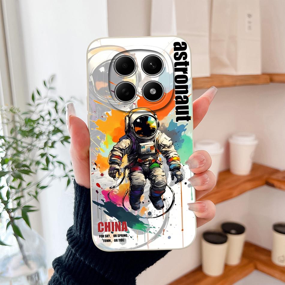 Чехол для Poco M8 Pro Милый дизайн Ударопрочный Защита для телефона Мягкий Жидкий Силикон Высокое качество Задняя крышка Для Poco M 8 M8Pro Capa