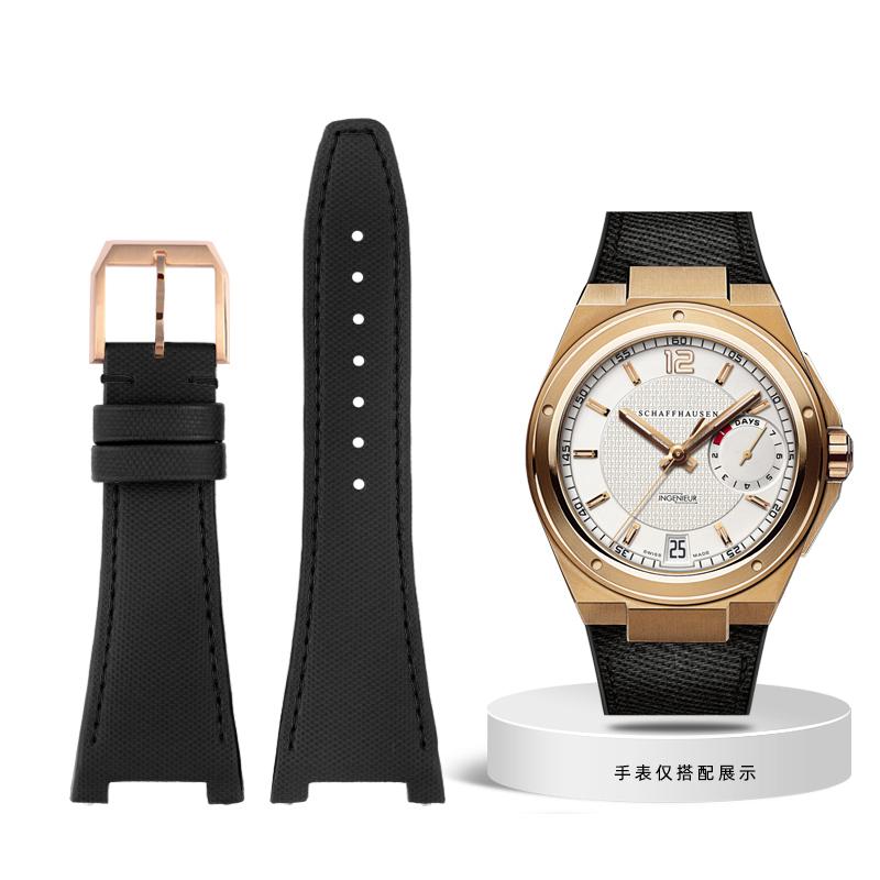 Нейлоновый кожаный ремешок для часов IWC Engineer, ремешок с вырезом, серия IW500501 IW378507 IW322703, черный спортивный холщовый ремешок для часов