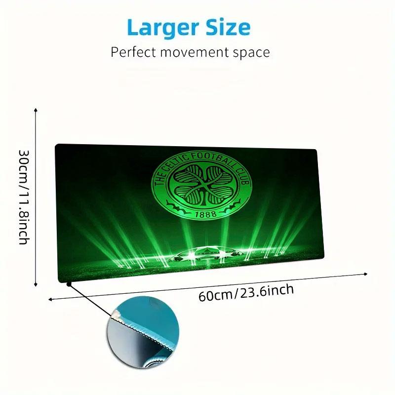 Celtic Football Club Large Size Mouse Pad Large Gaming Table Cushion Non-slip Laptop Tablet Big Mousepad XXL Mat Mini PC Playmat With Lock edge