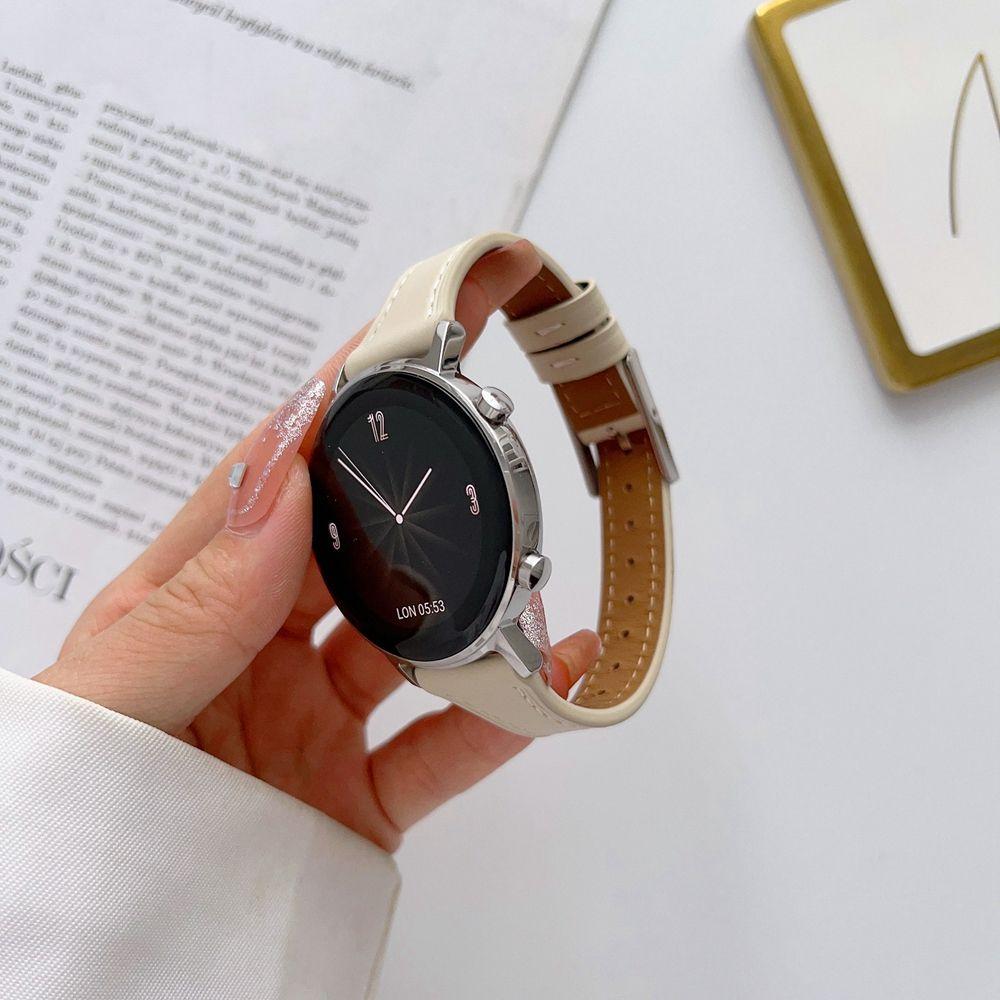 Универсальный ремешок для часов из натуральной кожи 20 мм 22 мм, элегантный удобный прочный ремешок для часов, аксессуар для часов, совместимый с Samsung, Huawei, Amazfit и т. д.