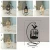 Hollow Leaf Candle Holder Iron Craft Iron Candlestick Ornaments Birdcage Candle Lamp  Desktop Decor