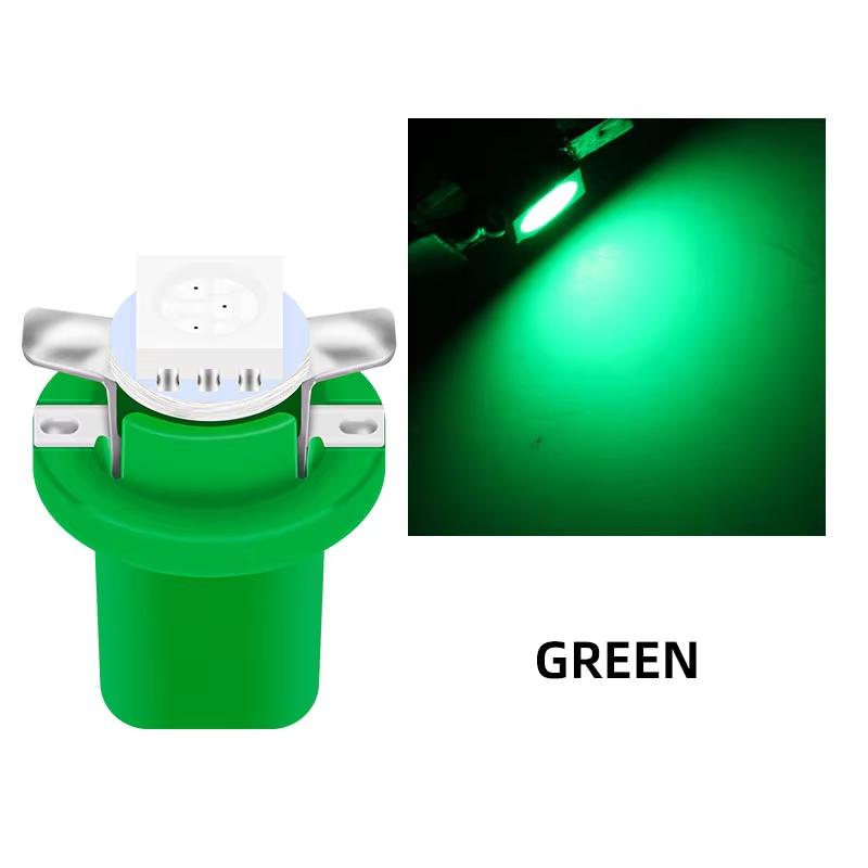 10Pcs Car Lights 5050 Gauge LED Indicator Bulbs Dashboard Side Interior Dash Lights T5 B8.5D 1SMD Car Accessories White Blue