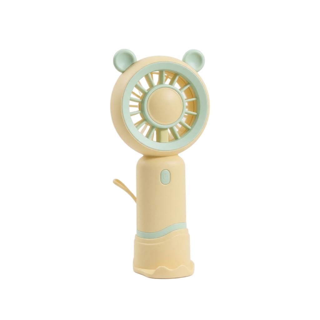Portable Handheld Mini Fan with Adjustable Speed Settings Desktop Stand Rechargeable Battery Operated Small Fan for Personal Use