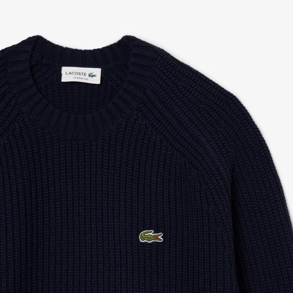 [Lacoste] Men's Ribbed Crew Neck Sweater AH3142-55N166