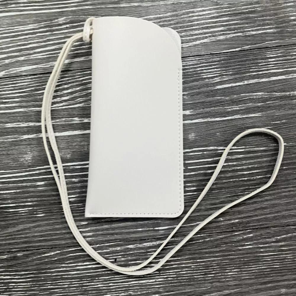 Hanging Neck Outdoor Glasses Storage Bag Solid Color Women Eyeglass Cover Sunglasses Storage Clip