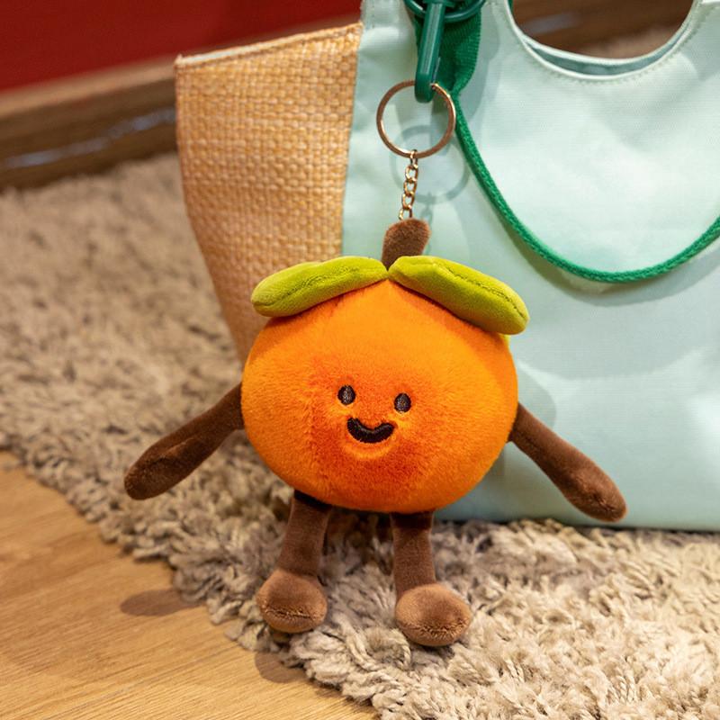 Adorable Cartoon Style Plush Persimmon And Peanut Pillow Soft Toy For Home Decoration