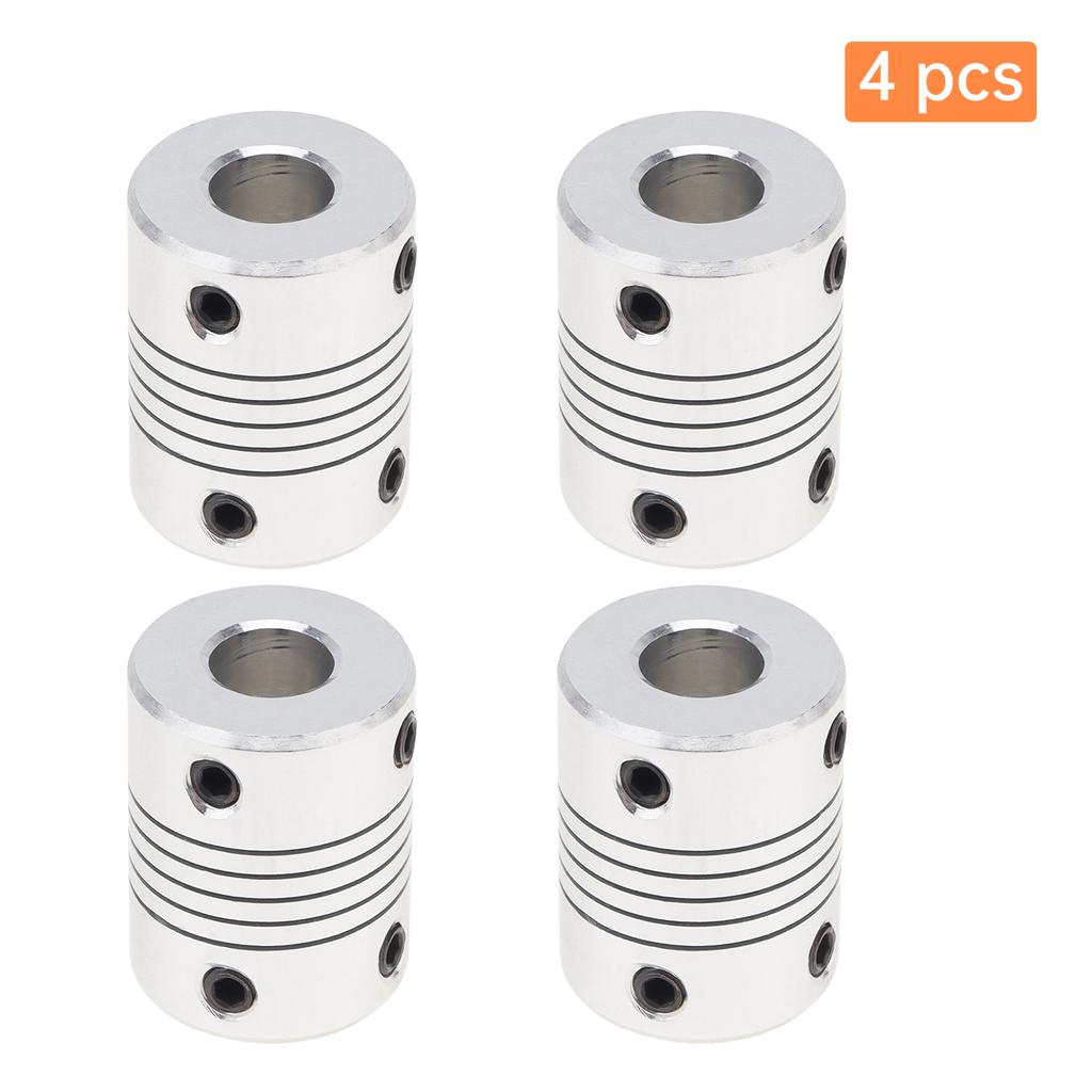 4 шт. 8-10 мм Гибкая муфта шагового двигателя из алюминиевого сплава 25x19 мм для 3D-принтера ЧПУ DIY Энкодер с винтами