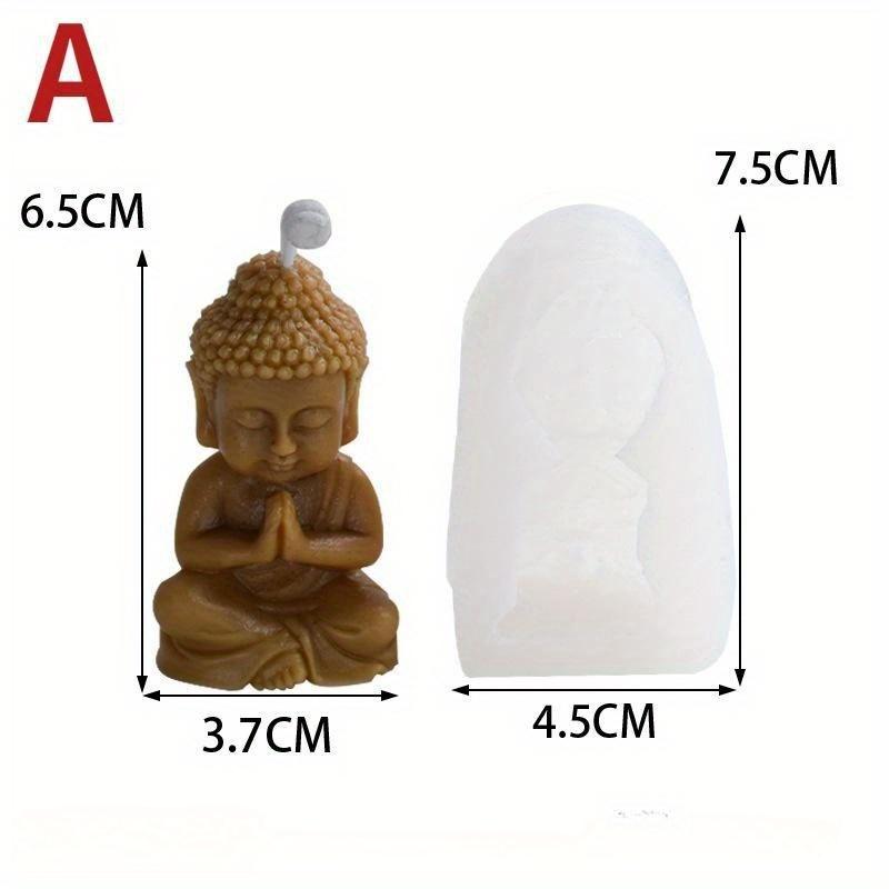 Buddha Silicone Candle Mold Church Buddha Incense Candle Plaster Decoration Mold Diy Church Candle Production Supplies