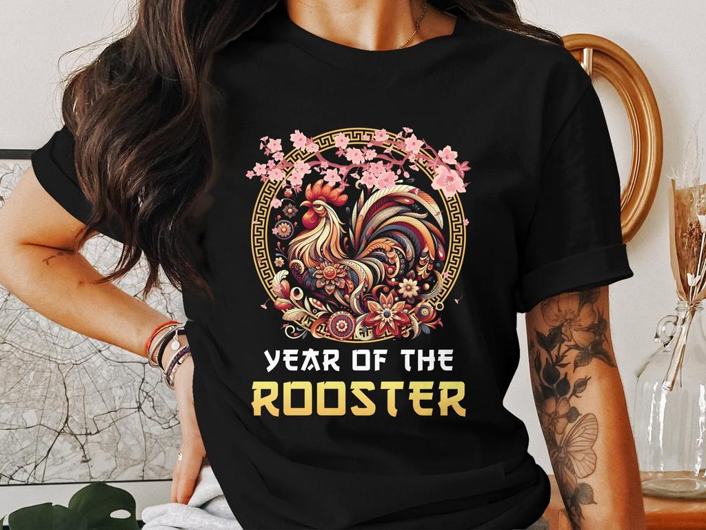 Chinese Zodiac Rooster T Shirt, Lunar New Year Tee, Chinese New Year Rooster Shirt, Year of the Rooster Shirt