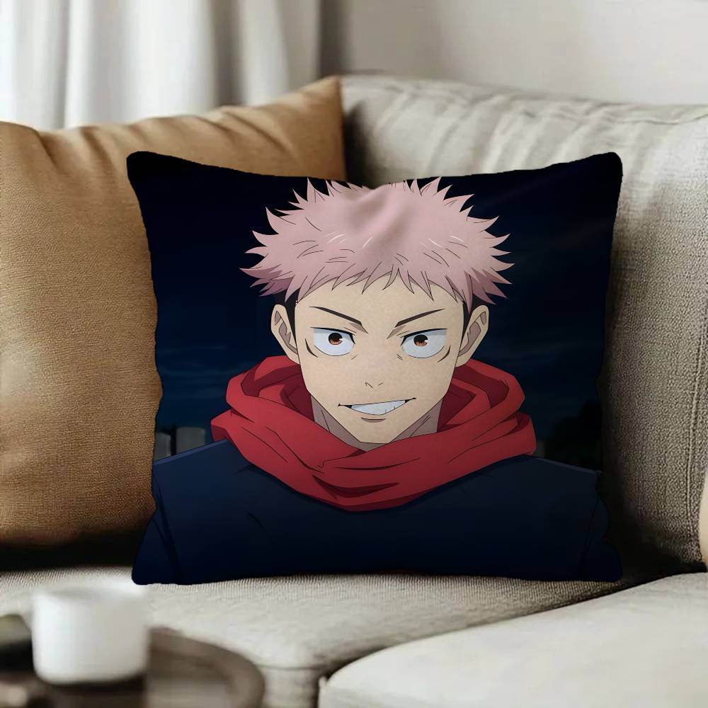 Anime Character Yuji Itadori Pillow Gifts Home Office Furnishings Bedroom Sofa Car Cushion Cover case xcm