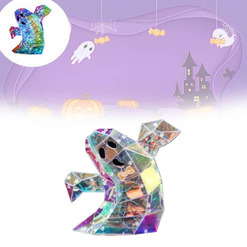 Прозрачное Цветное 20см Украшение Призрак на Хэллоуин для Создания Жуткой Атмосферы