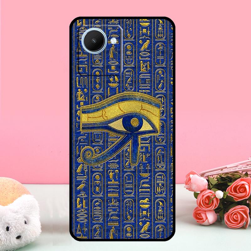 Sacred Eye of Horus Egypt Fresco For Realme 9 10 11 12 Pro Plus GT Neo 5 GT3 C11 C30 C31 C33 C35 C25s C21Y C51 C55 C53 Case