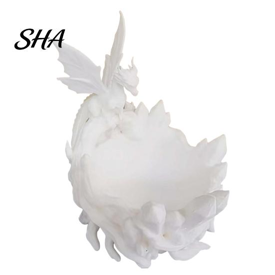 3D Printed Dragon Bowl Fantasy Ring Tray, Gothic Coaster Dish for Keys Durable PLA Material Tray Jewelry Coins, Desk Organizer Home Office,