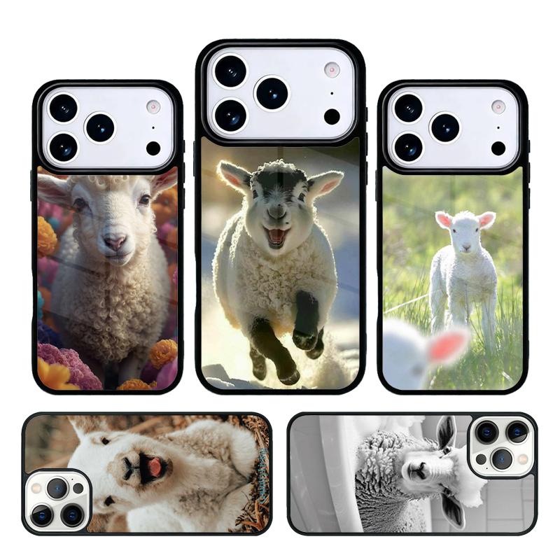 Милый Барашек мягкий Чехол для Телефона для IPhone 11 12 13 14 15 16e 17 Pro Max Чехол для IPhone 17 Air