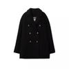 Осень и зима новый стиль черное маленькое шерстяное пальто для женщин шерстяное пальто для женщин