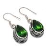 Chrome Diopside Gemstone Handmade 925 Sterling Silver Jewelry Earring 1.38" A8R57
