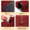 Jushi Yi Double Stripe Door Mat Entrance Hallway Mat Kitchen Absorbent Floor Mat Stair Mat 90x120cm Red